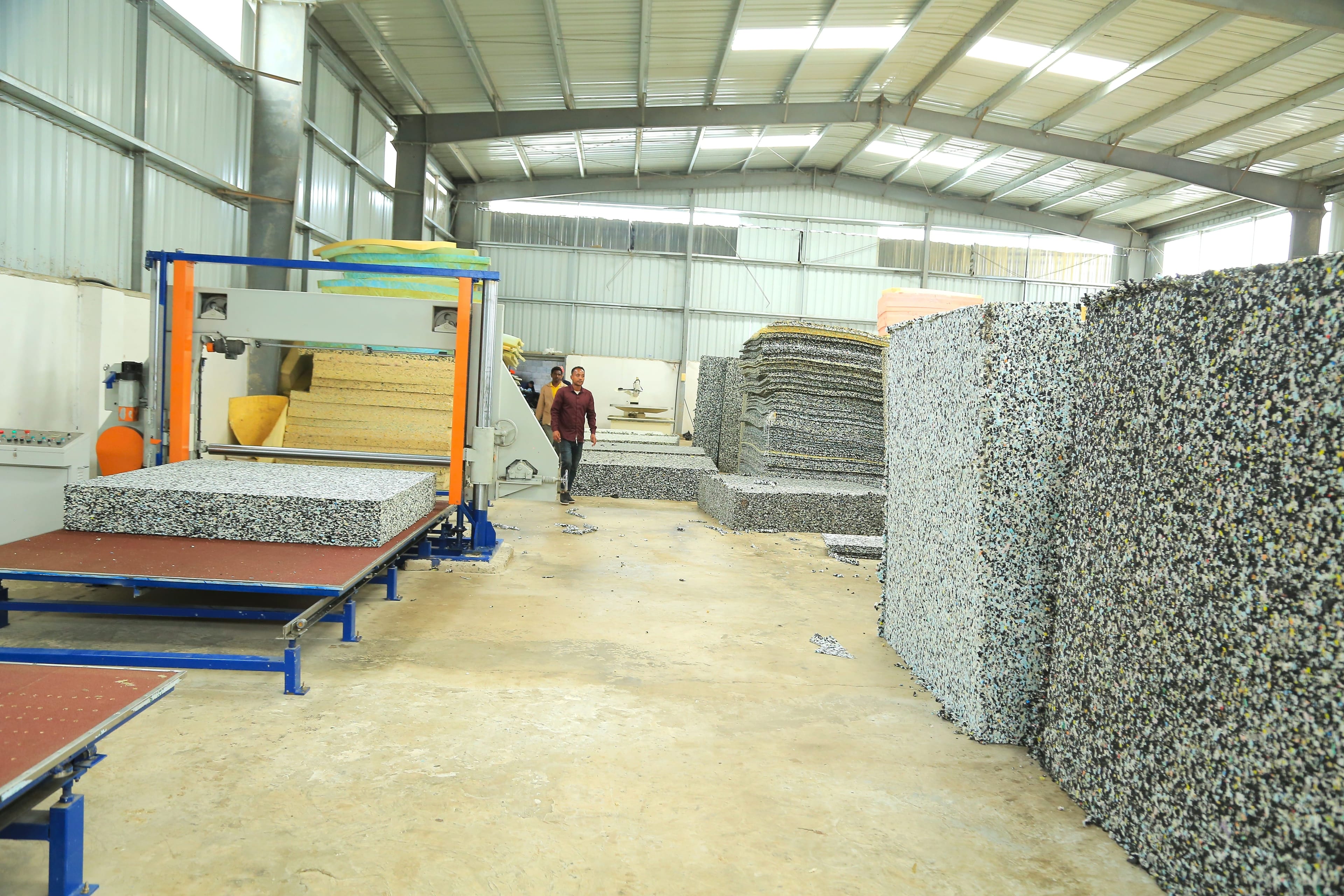 Inside Relief Foam's production facility.
